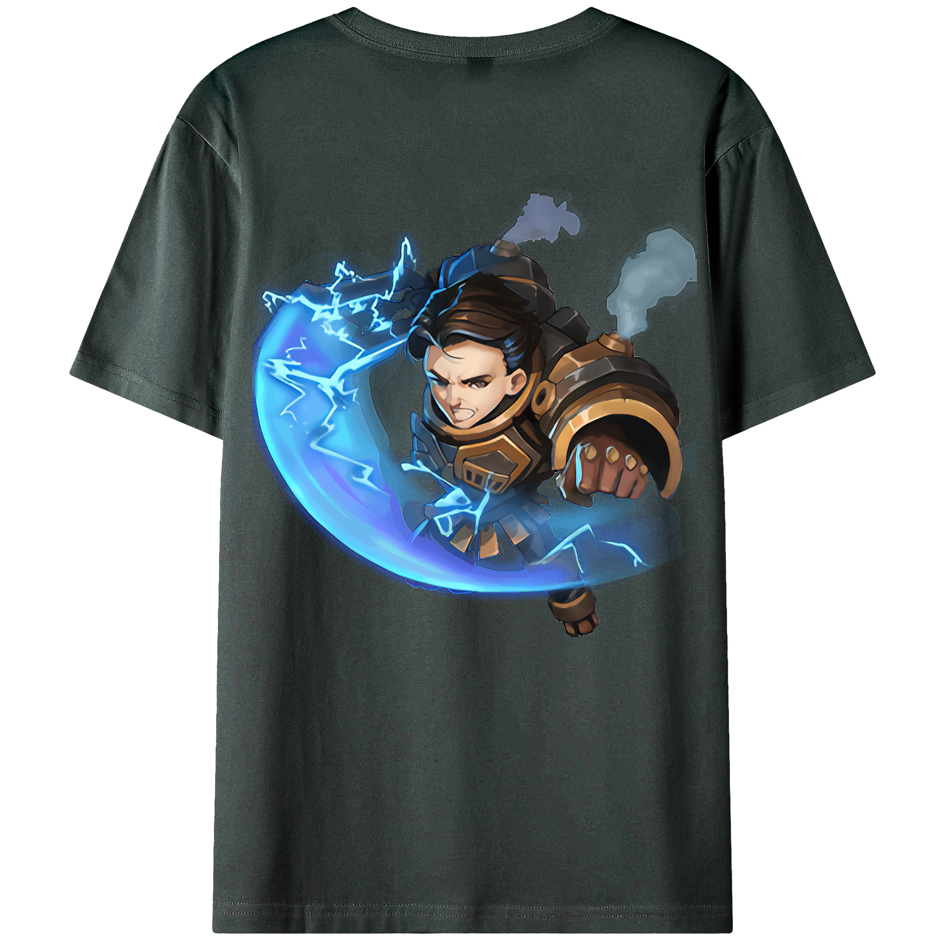 （画像用） リーグ・オブ・レジェンド League of Legends LOL 綿100％ メンズ半袖Tシャツ（バックプリント） 通気性